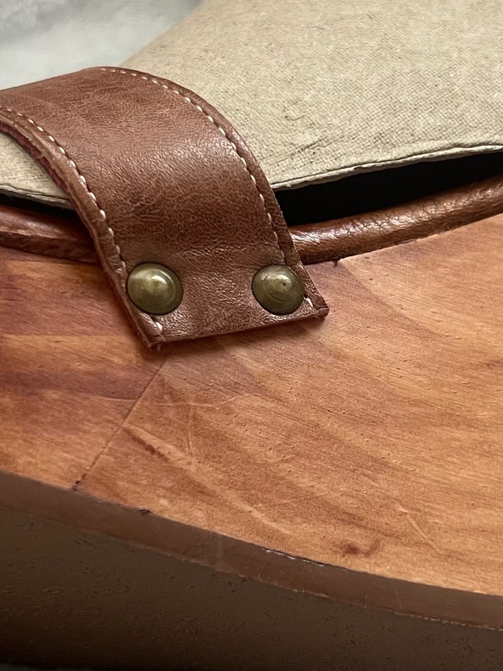 New w/ Box: Bed|Stu ✳️ Grettell Wedge Sandal in Tan Rustic Size: 7.5 M - Picture 5 of 16